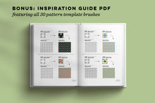 Load image into Gallery viewer, Procreate Pattern Template Brushes