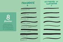 Load image into Gallery viewer, Font Lovers Procreate Lettering Brushes