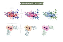 Load image into Gallery viewer, Watercolor Leaves & Florals