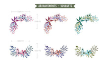 Load image into Gallery viewer, Watercolor Leaves & Florals