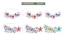 Load image into Gallery viewer, Watercolor Leaves & Florals