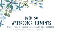 Load image into Gallery viewer, Watercolor Leaves & Florals