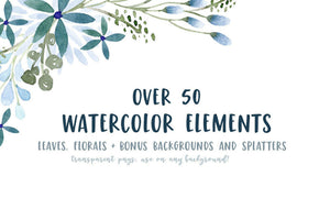 Watercolor Leaves & Florals