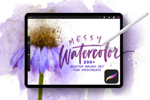 Messy Watercolor Brush Set