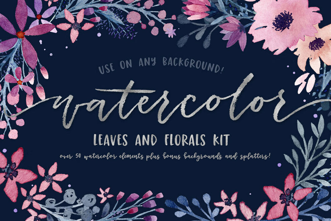 Watercolor Leaves & Florals